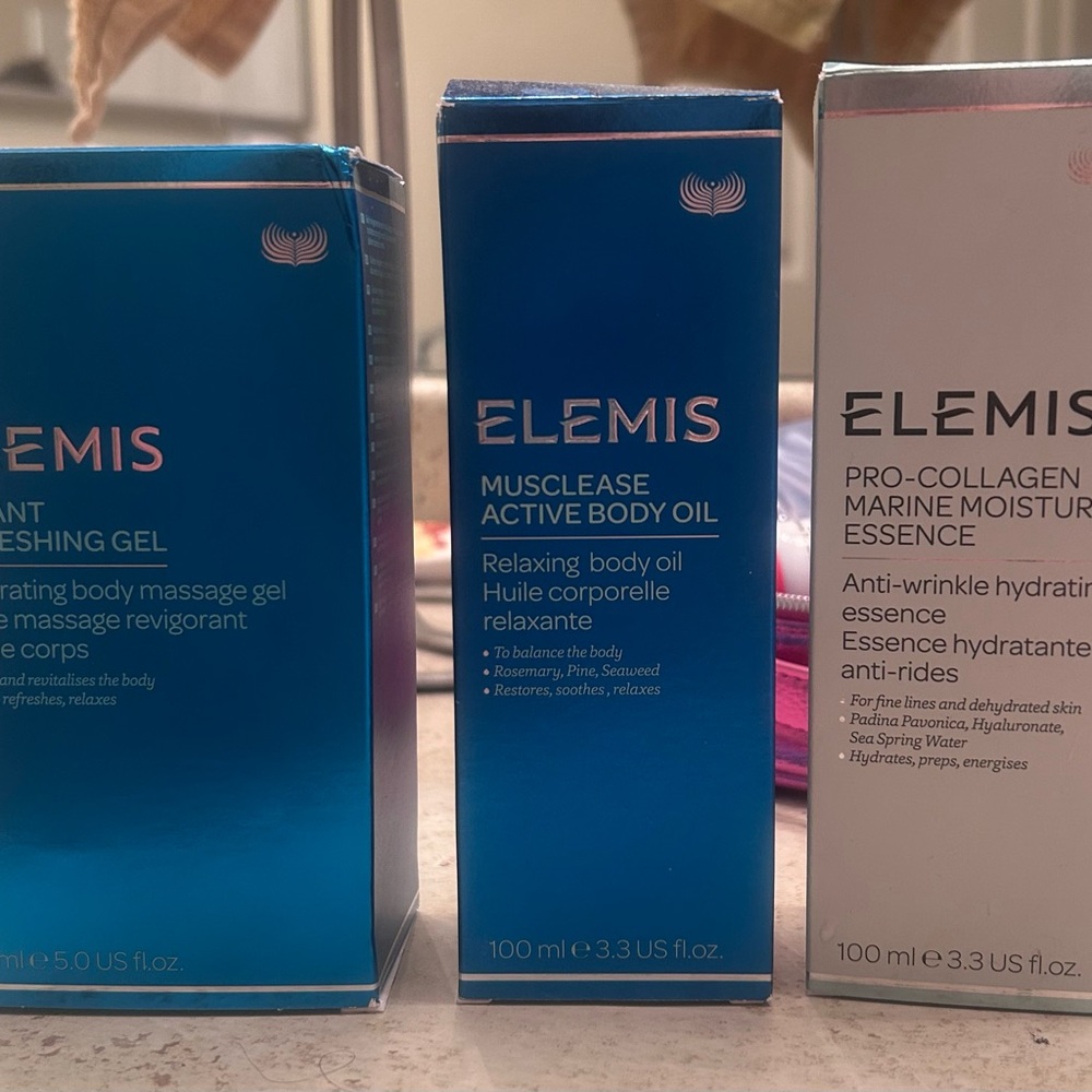 NEW ELEMIS Instant Refreshing Gel, ProCollagen Anti-Wrinkle & Musclease Oil